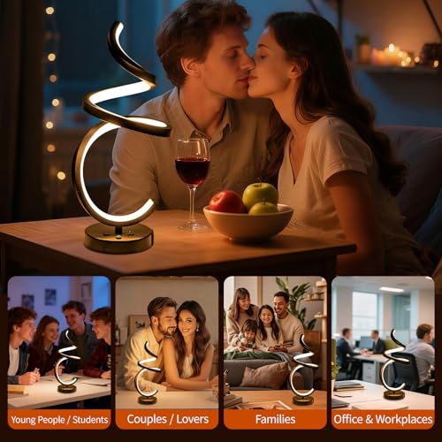 Modern Spiral LED RGB Table Lamp