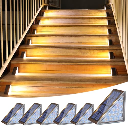 Solar Step Lights Outdoor Waterproof (6 Count)