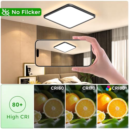 15.7Inch 32W Square LED Ceiling Light Fixtures Flush Mount
