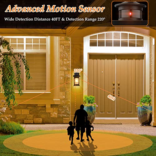 Motion Sensor Outdoor Wall Light Fixture