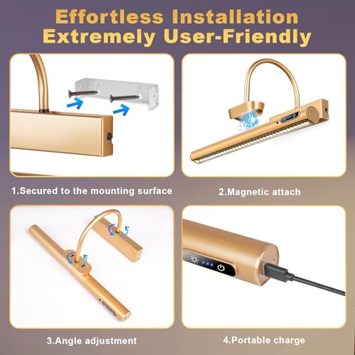 Dimmable Cordless Picture Light with Controller and Timer