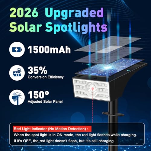 Solar Color Changing RGB Spot Lights Outdoor (2 Count)