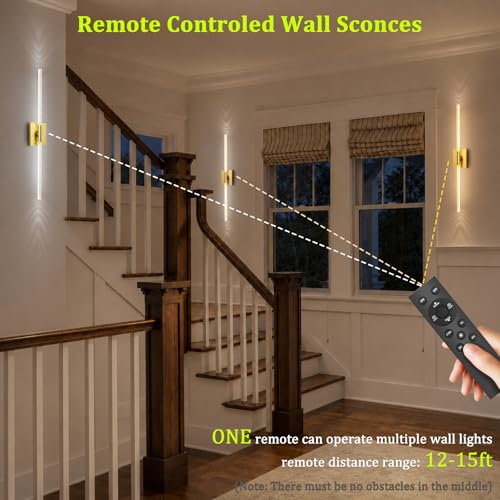 Battery Operated Wall Sconces Set of 2 (2 Count)