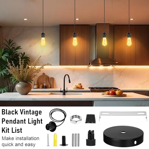 12 Pack Industrial Mini Pendant Light Kit Bulk (12 Count)