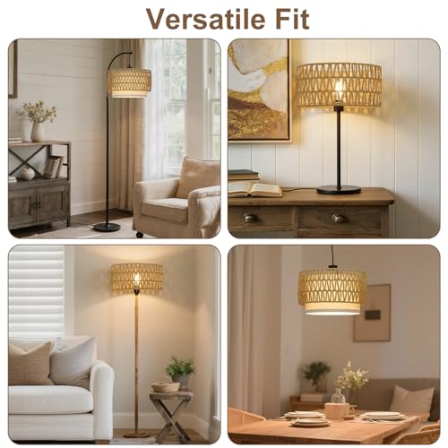 Boho Rattan Lamp Shade