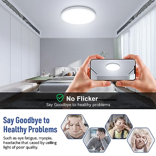 4 Pack 12" LED Flush Mount Ceiling Light 6000K (4 Count)