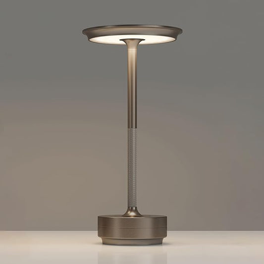 1 Pack Rechargeable Table Lamps Cordless, Portable 5000mAh Outdoor Table Light, 3 Color Stepless Dimming LED Table Lamp with Memory Function, for Home/Dinner/Patio/Restaurant.(Light Cafe)