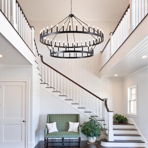 60" Extra Large Wagon Wheel Chandelier 2 (12 Count)