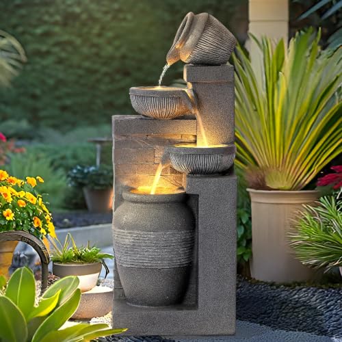 4 Tier Outdoor Indoor Water Feature Fountain