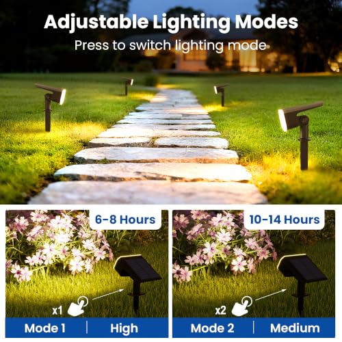 Solar Spot Lights Outdoor Waterproof (8 Count)