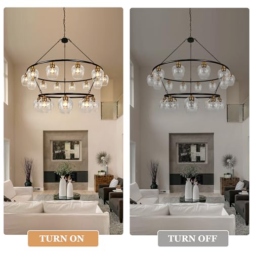 Black Wagon Wheel Chandelier