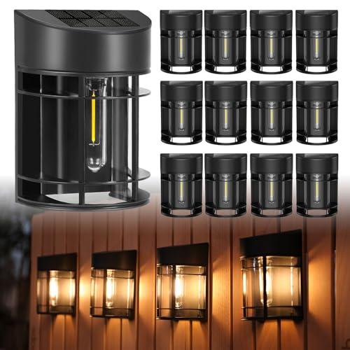 Solar Fence Lights (12 Count)
