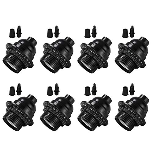 Black E26 E27 Light Sockets