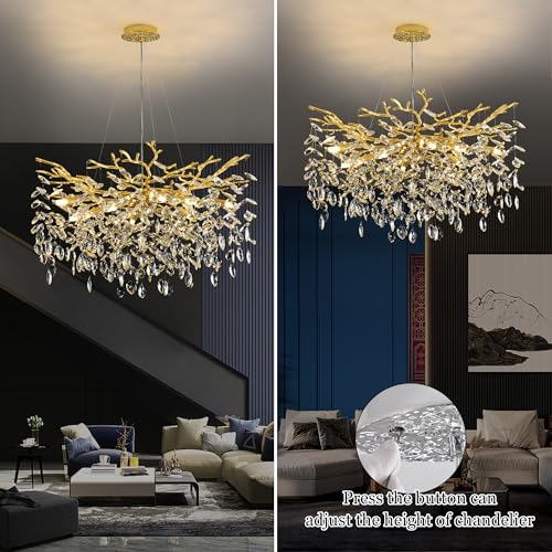 Tree Branch Chandelier Modern Crystal Pendant Light