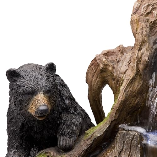 GXT252 24" Outdoor Floor Bears Climbing Fountain with LED Lights