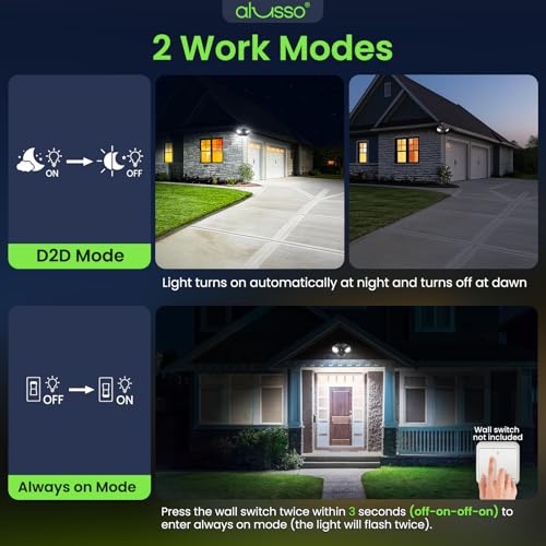 Dusk to Dawn Outdoor Lighting 30W 3500LM 3CCT 3000K (2 Count)