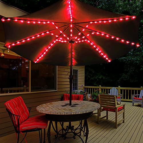 Patio Umbrella String Lights with 16 Color Changing and 12 Modes