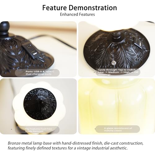 Vintage Touch Bedside Table Lamp