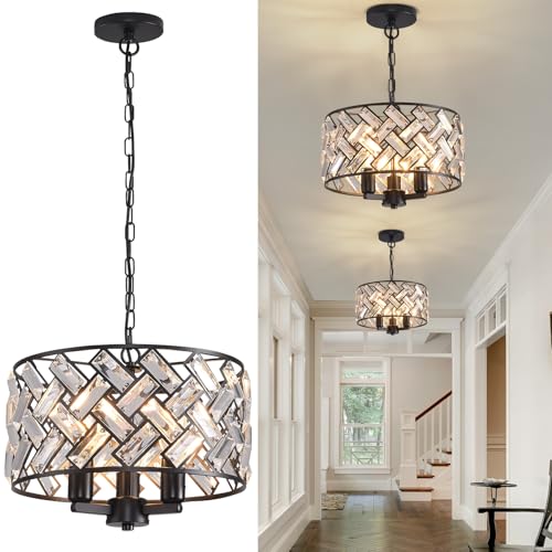 11'' Black Crystal Chandelier