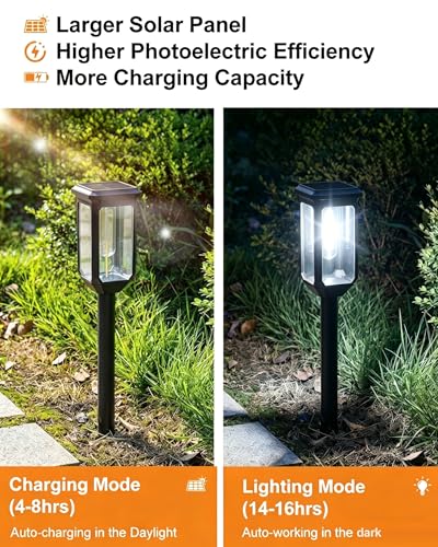 Solar Pathway Lights Outdoor 2 Pack