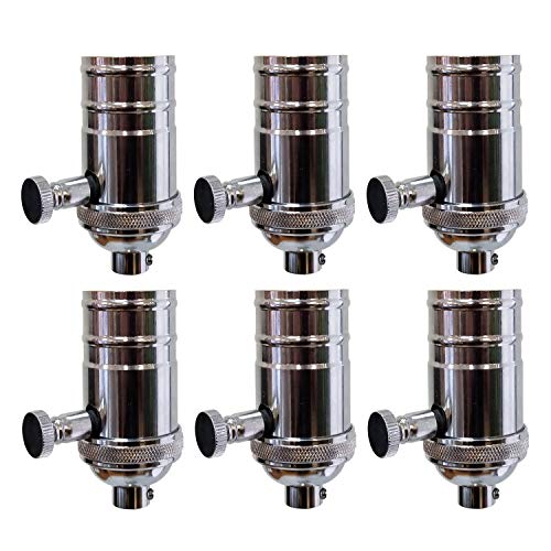 Vintage Turn Knob Dimmer Lamp Socket for Incandescent LED Bulbs (6 Count)
