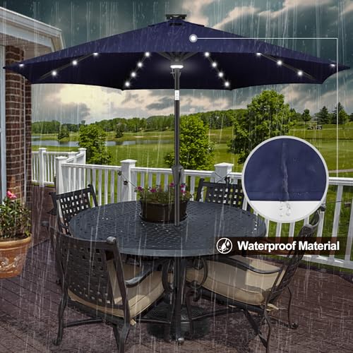 Solar Patio Umbrella with a Centre Light