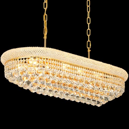 Gold Crystal Chandeliers for Dining Room