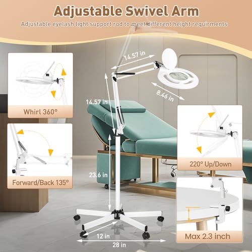 2200 Lumens 12X Magnifier Esthetician Light