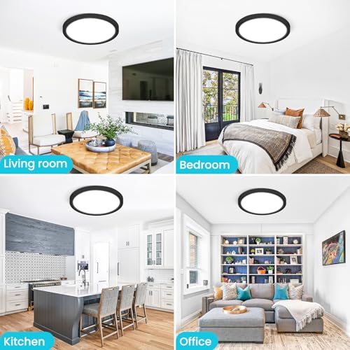 2 Pack 16" Black LED Ceiling Lights (2 Count)