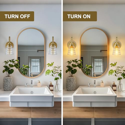 Gold Bathroom Wall Sconce