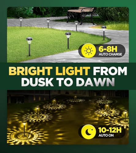 10 Pack Ultra Bright Solar Lights Outdoor Waterproof (10 Count)
