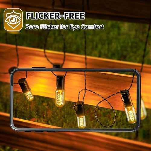 T45 Edison Bulbs 25 Watt Vintage Edison Light Bulbs Dimmable E26 Base Antique Filament Light Bulbs Amber Glass 2200K Warm White 110 (4 Count)