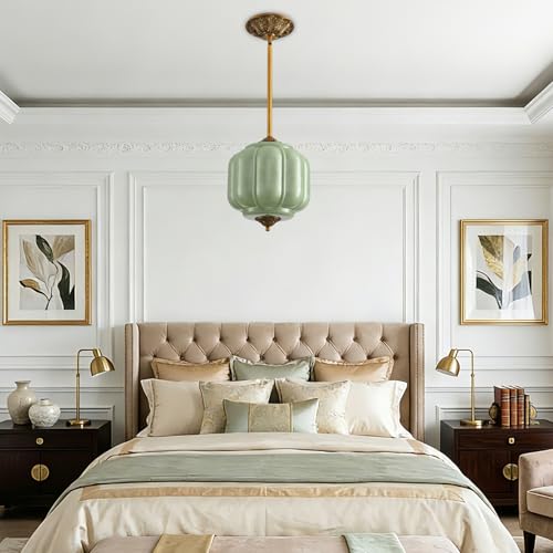 Vintage Milk Glass Pendant Light Fixture