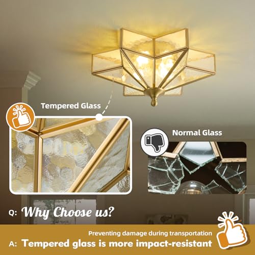 Star Brass Vintage Ceiling Light
