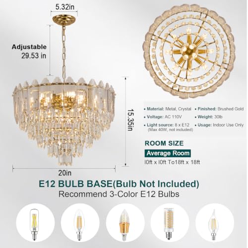 Gold Crystal Chandelier