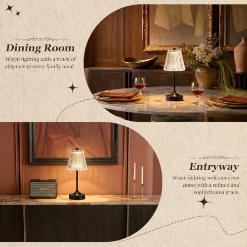 Black Cordless Rechargeable Table Lamp