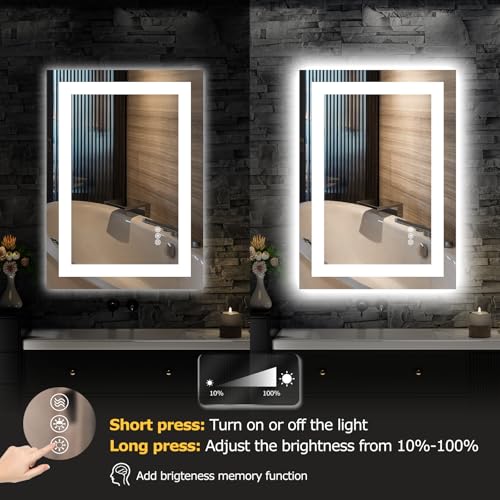 20"X28" LED Bathroom Mirror with Lights