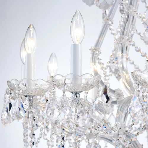 Large Silver Modern Crystal Chandelier Light Fixtures