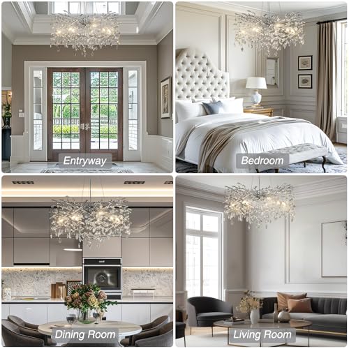 30" Modern Crystal Chandelier