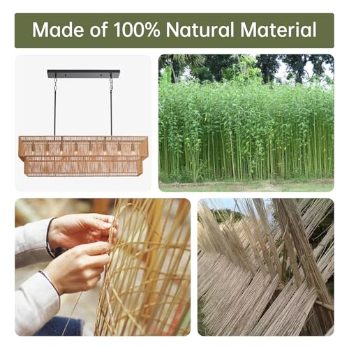 40" Rattan Chandelier