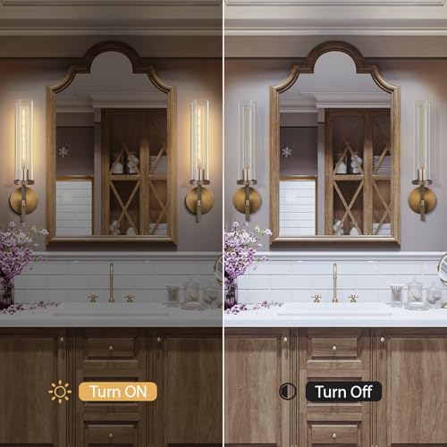Brass Wall Sconces Set of 3