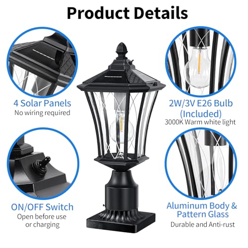 16" Solar Post Lights