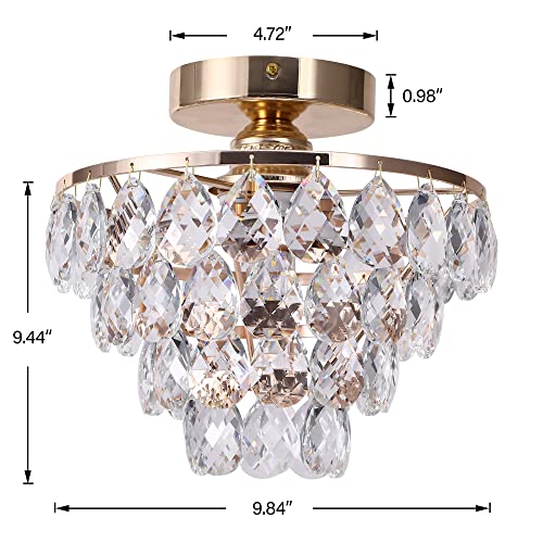 Gold Crystal Chandelier Small