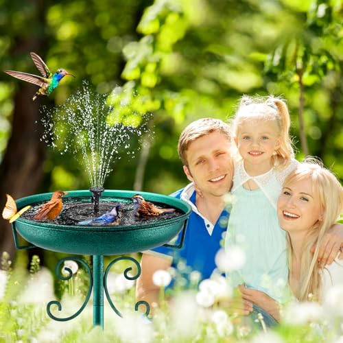 35In Metal Bird Bath for Outside