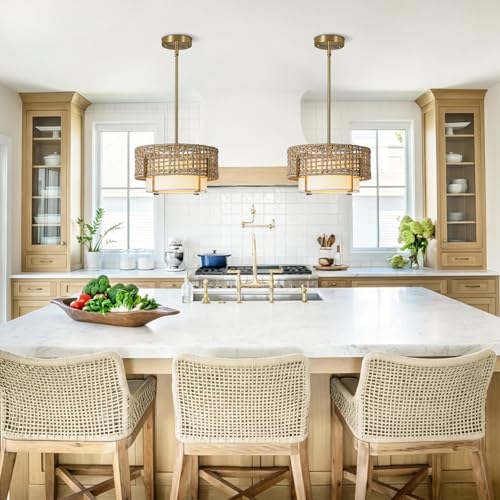 12.6" Rattan Pendant Light