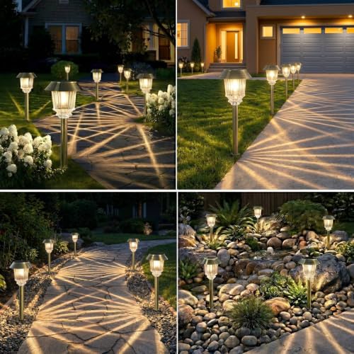 Solar Pathway Lights Outdoor (4 Count)
