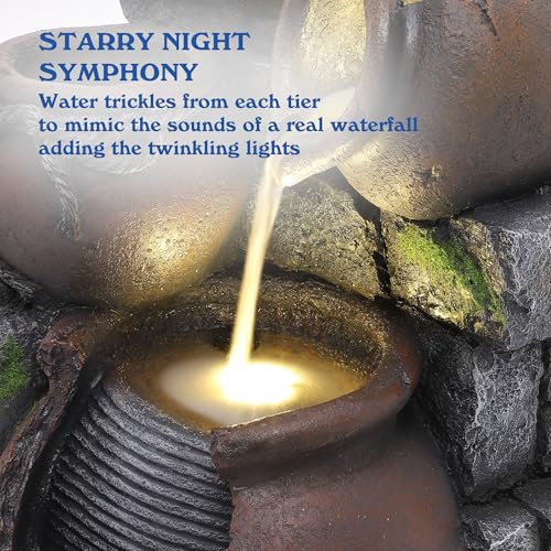 Outdoor Cascading Rock Water Fountain