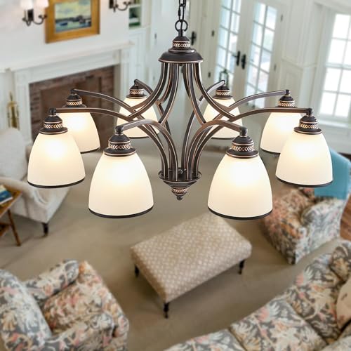 Rustic Chandeliers for Dining Room Farmhouse Chandelier With 8