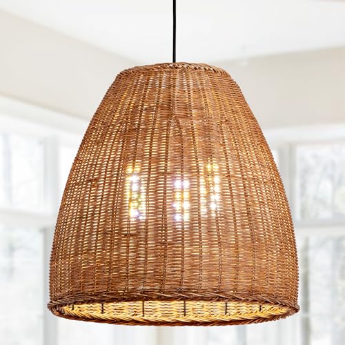 16.5" Rattan Pendant Light