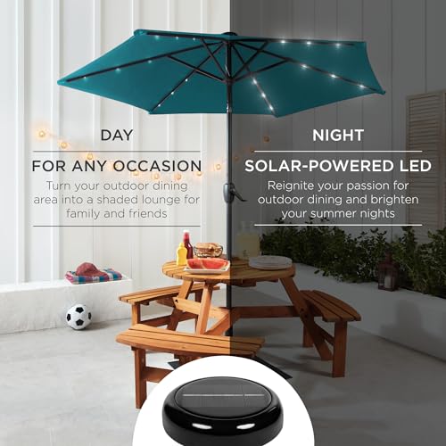 7.5ft Solar Umbrella LED Lighted Patio Umbrella